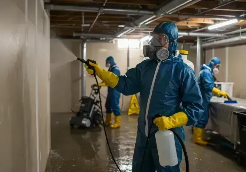 Basement Sanitization and Antimicrobial Treatment process in Cicero, IL